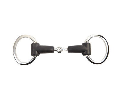 Korsteel Soft Rubber Jointed With Flat 3" Rings Eggbutt Bit