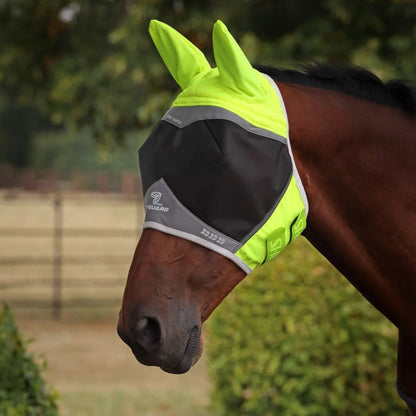 Shires - FlyGuard Pro Hi-Viz Fine Mesh Fly Mask with Ears