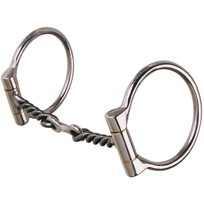 Bit Stage A Twisted Wire Dog Bone Offset Dee Ring Snaffle