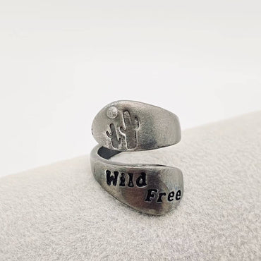 Vintage Ring Desert Night Cactus Ring