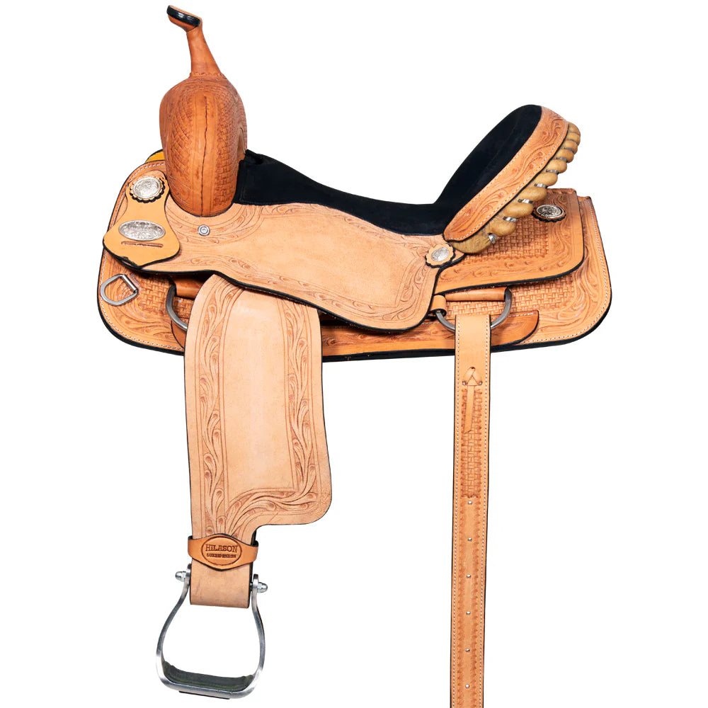 Hilason Western Horse Ranch & roping Saddle American Leather Hilason