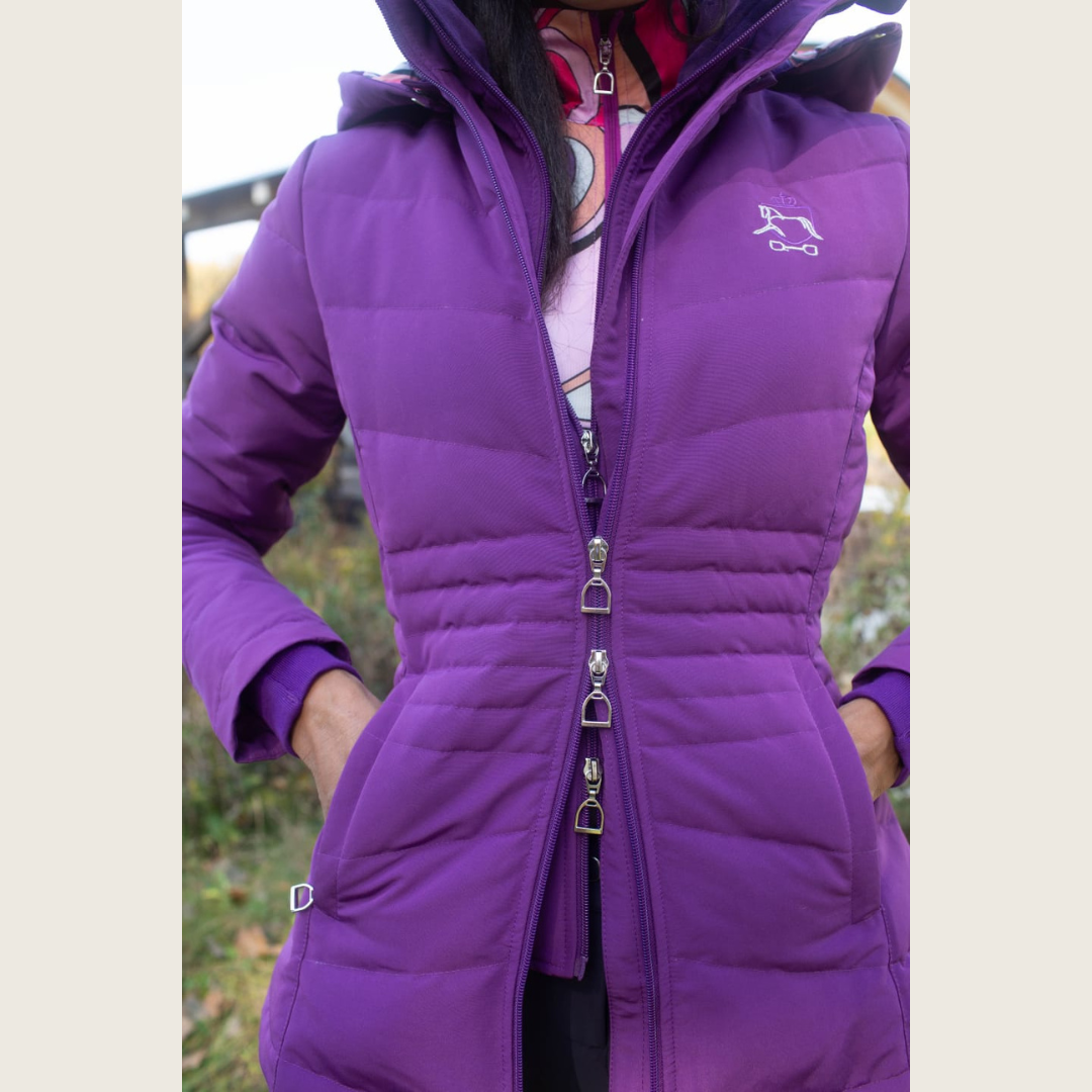 Purple Duck Down Riding Jacket