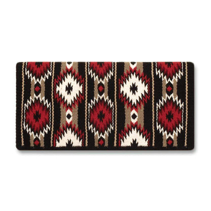 Mayatex 1463-13 36x34 "2x2" Wool Blanket RED TAN CREAM