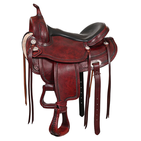 Hilason Western Saddle American Leather Flex Tree Trail & Pleasure