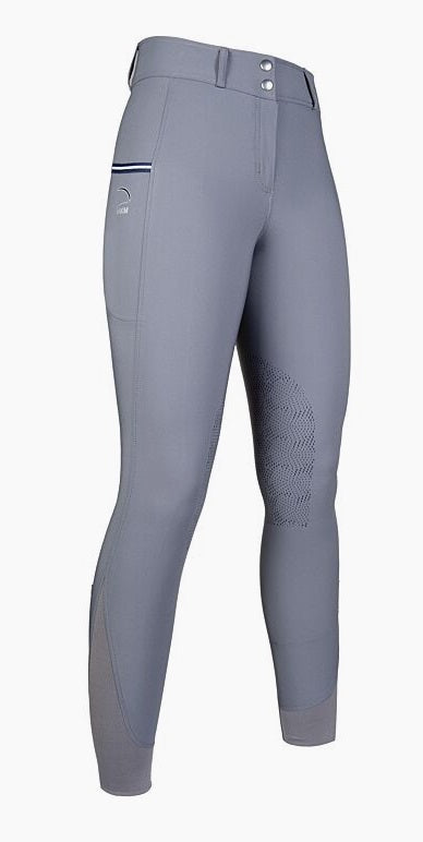 HKM Riding breeches -Comfort FLO- Knee Patch-Grey