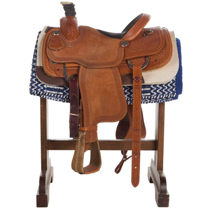 Royal Blue Double Weave 32x64 Acrylic Blend Saddle Blanket