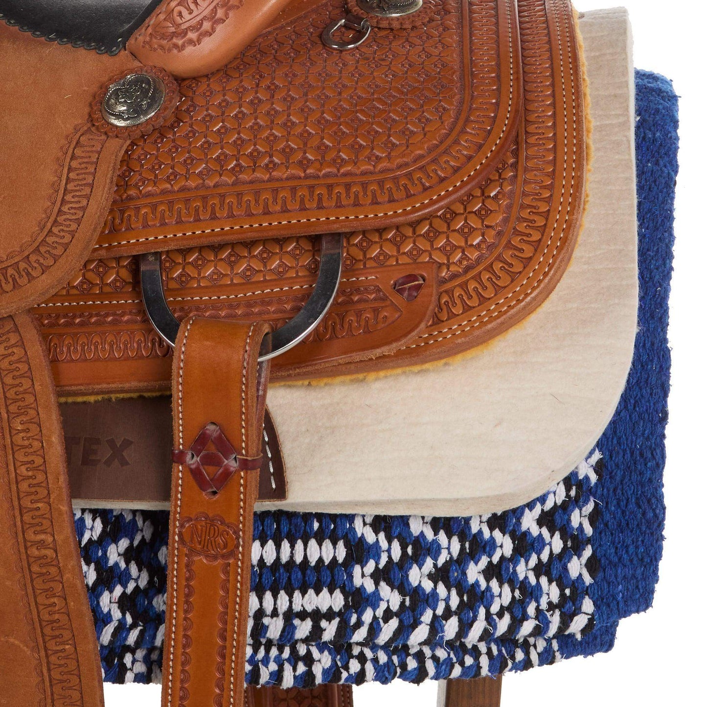 Royal Blue Double Weave 32x64 Acrylic Blend Saddle Blanket