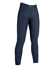 HKM Deep Blue Riding Breeches - "Luna"- Silicone Full Seat