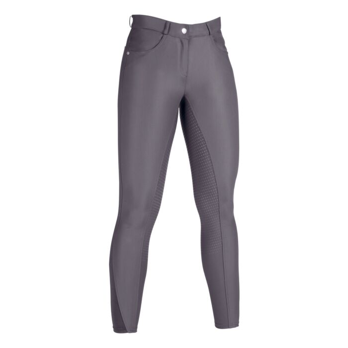 HKM Deep Gray Riding Breeches - "Luna"- Silicone Full Seat