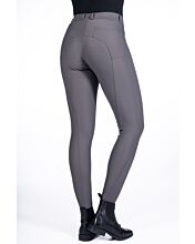 HKM Deep Gray Riding Breeches - "Luna"- Silicone Full Seat