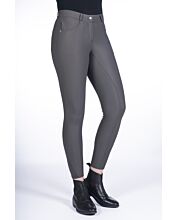 HKM Deep Gray Riding Breeches - "Luna"- Silicone Full Seat