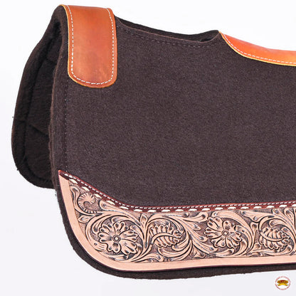 Brown Hilason Horse Saddle PAD Western Contoured  Moisture Wicking