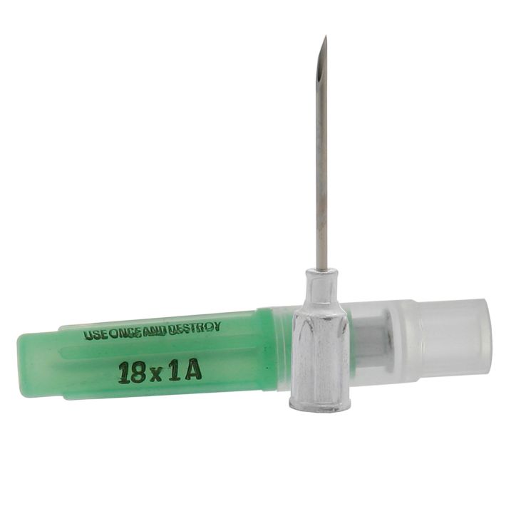 Monoject™ Single Aluminum Hub Disposable Needle - 18 ga. x 1"