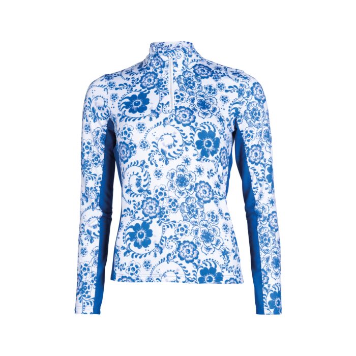 HKM Functional Shirt Blue Flower Long Sleeve