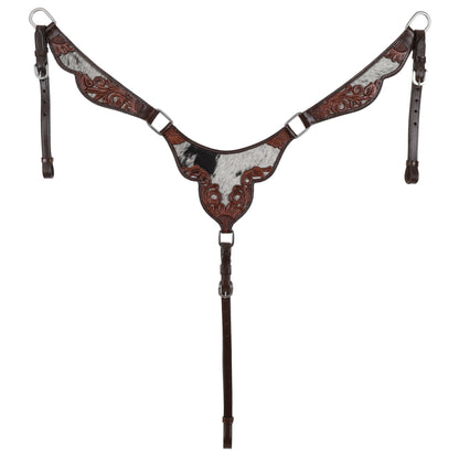 Showman Meadow Hide One Ear Headstall and Breastcollar
