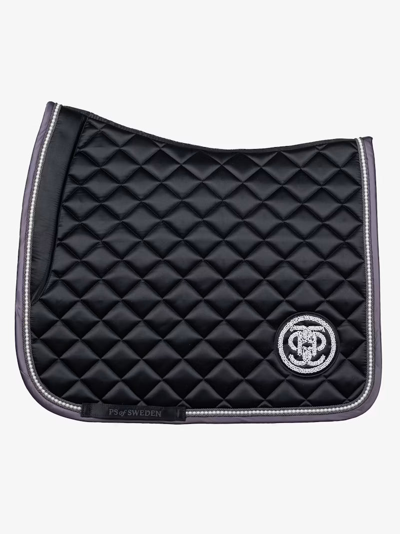 Pearl Monogram Dressage Saddle Pad-Full Black