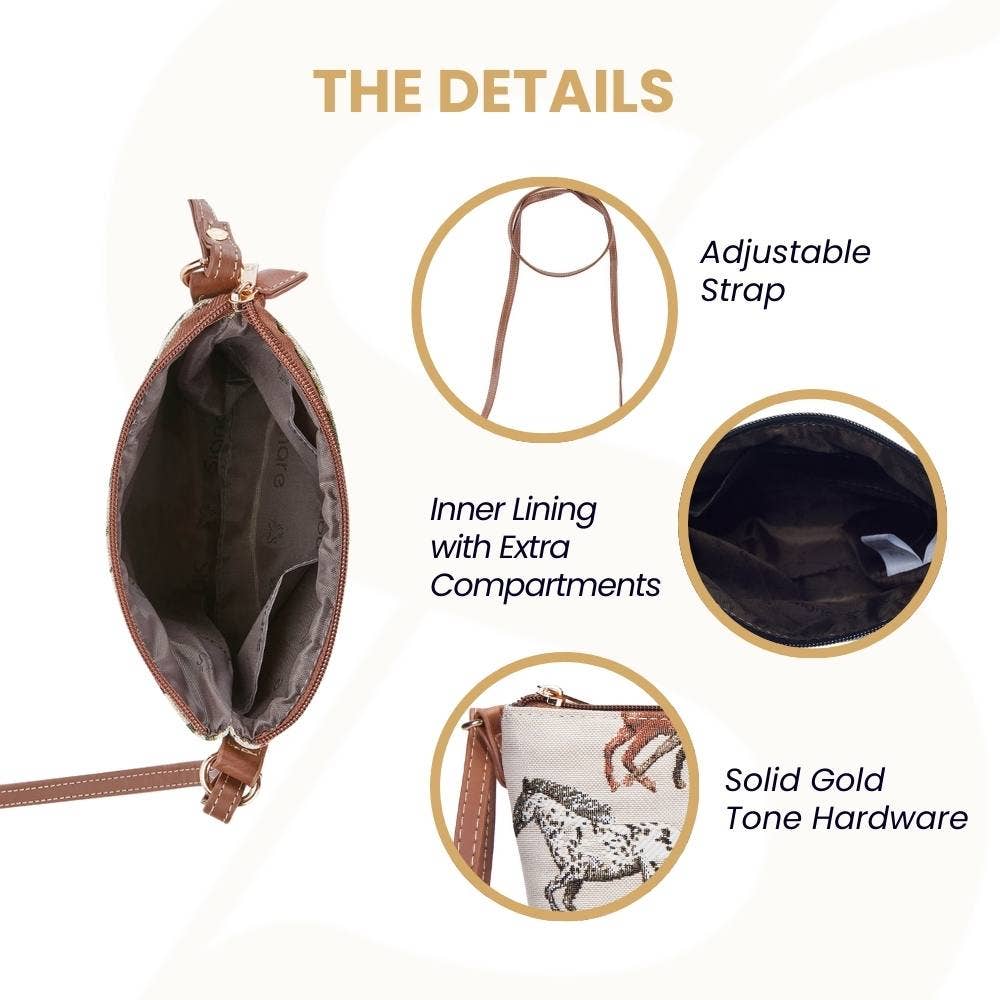 SignareArt - Running Horse Sling Bag Purse Crossbody
