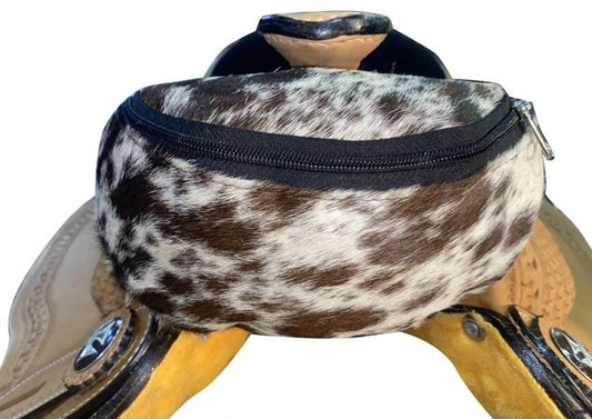 Showman Hair on Cowhide Saddle Pouch