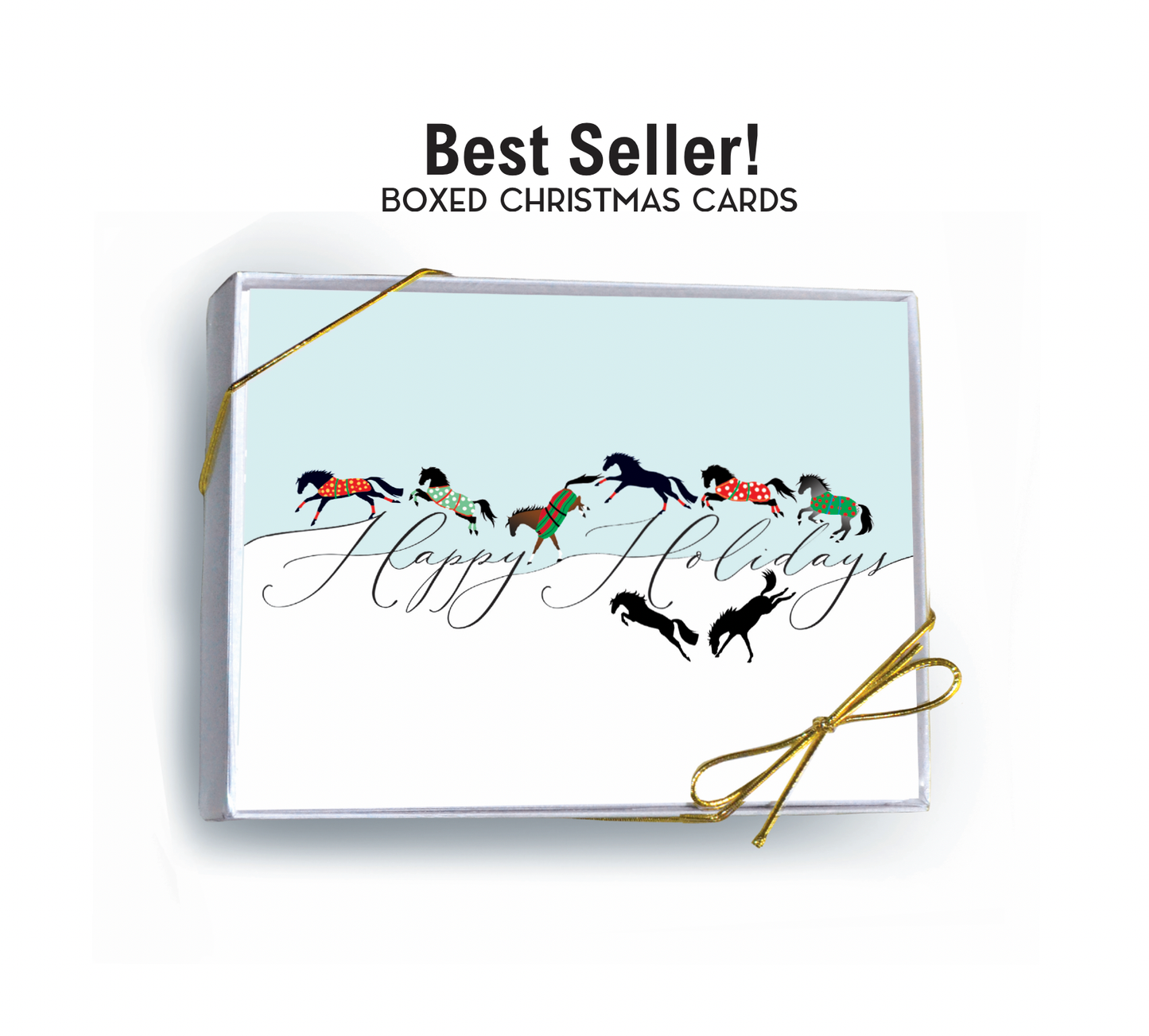 Horse Boxed Christmas Cards / Canter & Jumping / 8 Holiday