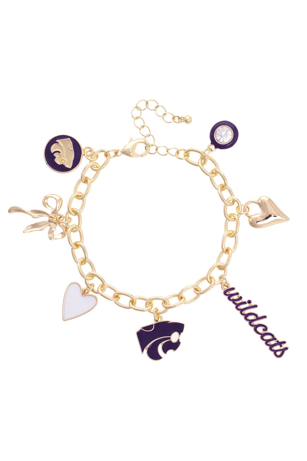 Wildcats Enamel Icons Charm Bracelet