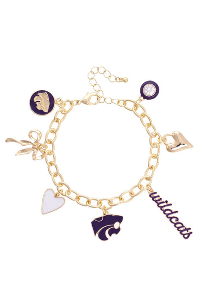 Wildcats Enamel Icons Charm Bracelet