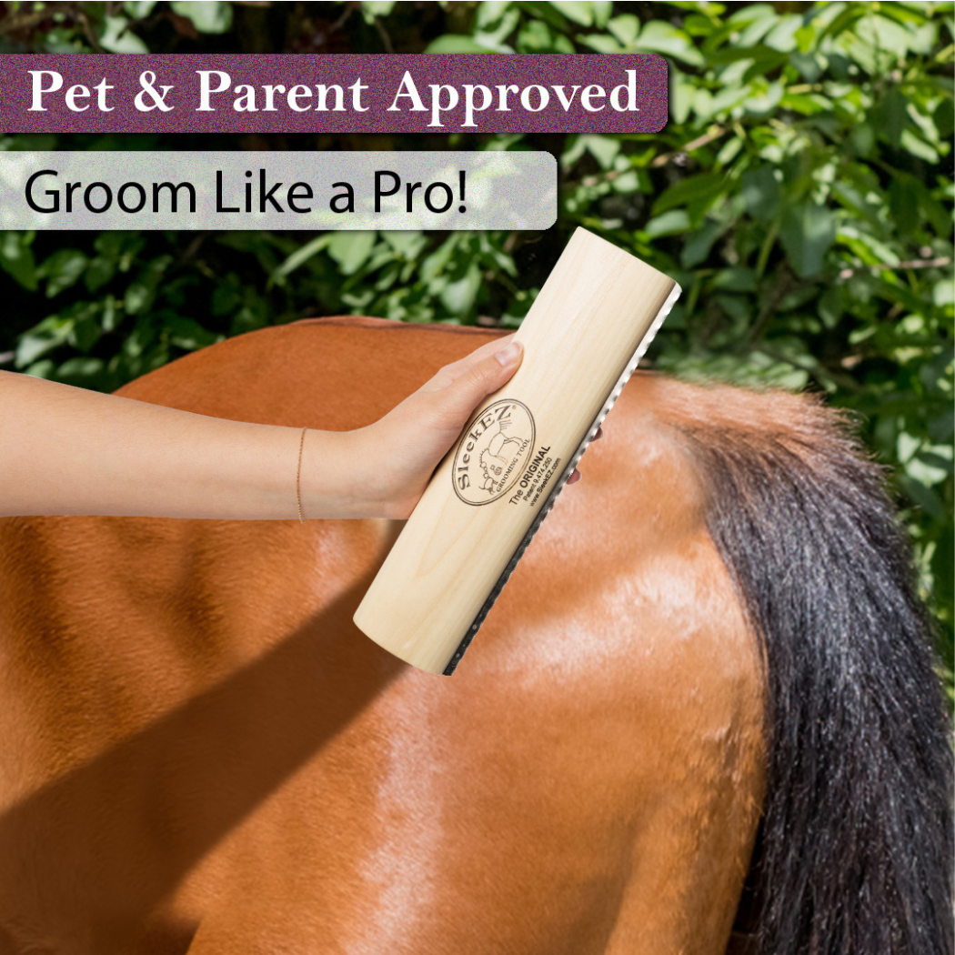 SleekEZ® Horse Brush for Shedding and Grooming (10 inch)