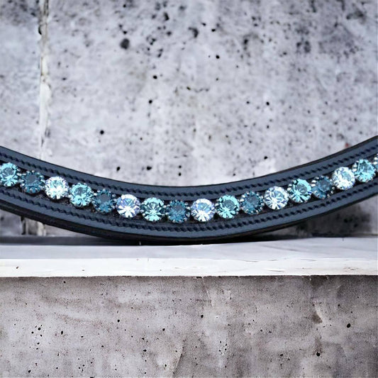 Browband with quick snap and Preciosa crystals