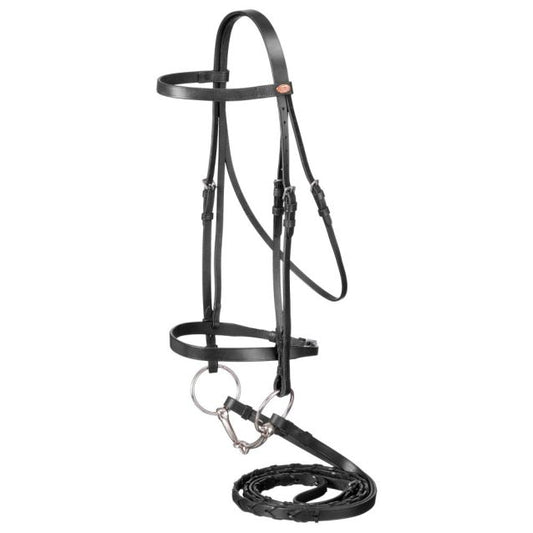 Laced Rein Snaffle Bridle