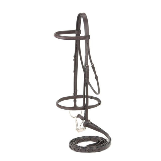 Tough1 Square Raised Bridle Full Havana