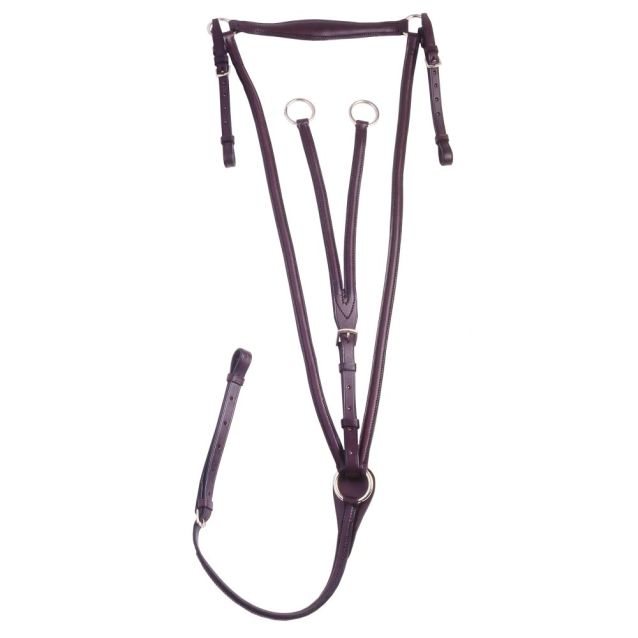 Tough1 Raised Running Breastplate Martingale  Havana