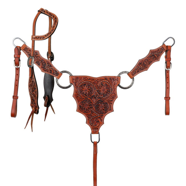 Showman Sunflower Ridge One Ear Headstall and Breastcollar