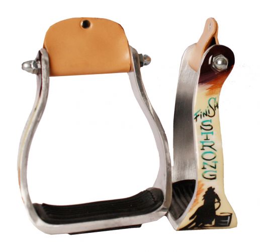 Showman Barrel Racer print stirrup
