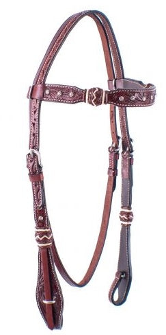 Showman Rawhide Braided Headst