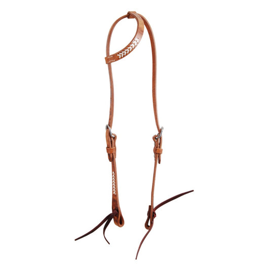 Nevada Slip Ear Headstall w/ Rawhide Weaving