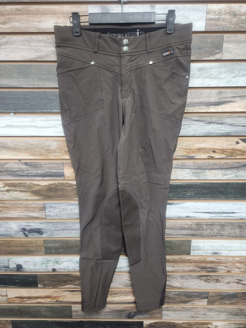 USED Kerrits English Breeches Large Dark Brown