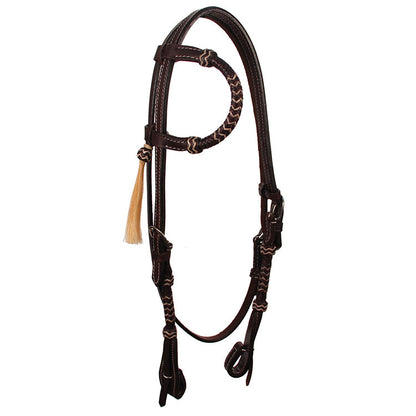 Headstall 1 Ear w/Dark Round Rawhide