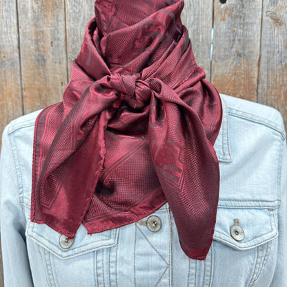 35X35" Ruby Jacquard Wild Rag / Scarf WR4080