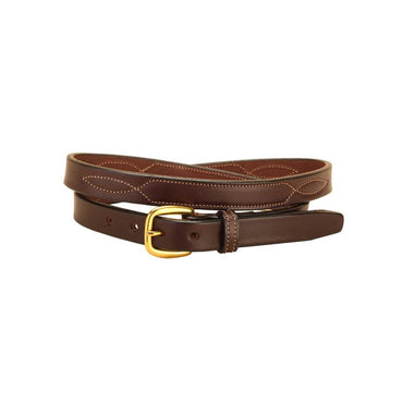 Tory Leather - 1" Havana with Stitched Pattern Belt