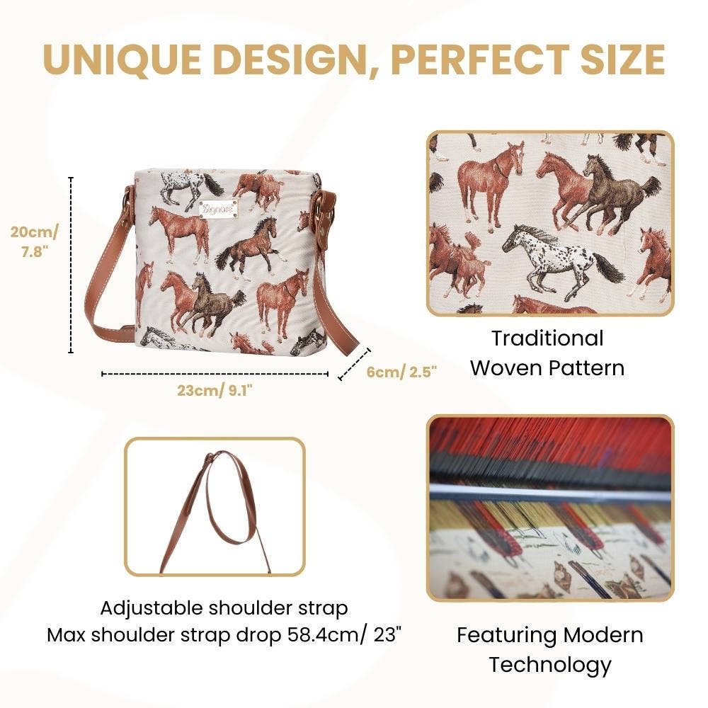 SignareArt - Running Horse Crossbody Bag Purse Handbag