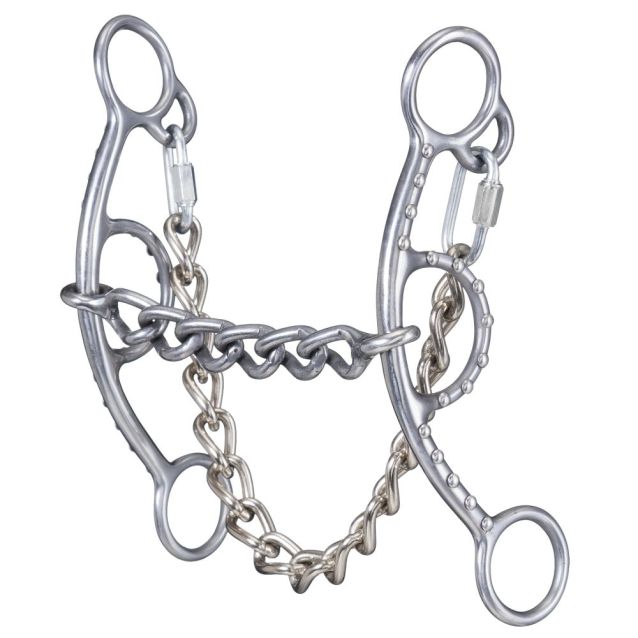 Tough1 Sweet Iron Chain Mouth Short Shank Gag Snaffle 5"