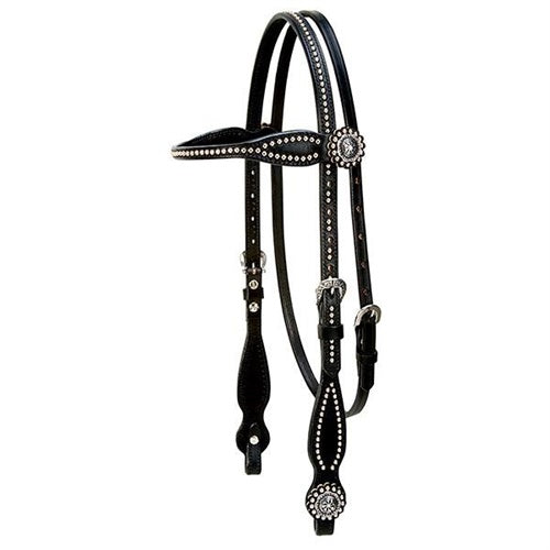 Weaver Back in Black Browband Headstall