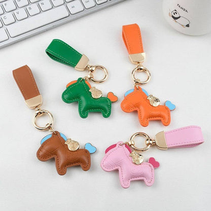 Cute Leather Pony Keychain Pendant