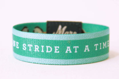 "One Stride at a Time" Mindfilly Band (GG Teal)