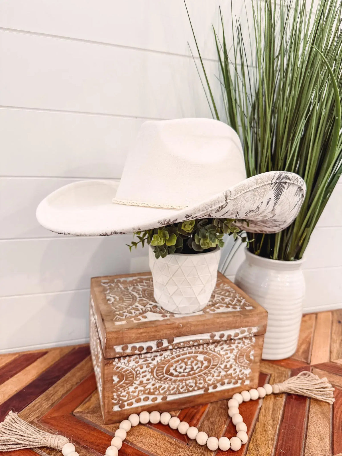 Floral Print Hat
