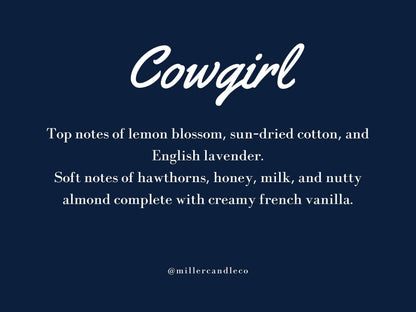 Cowgirl Candle in Reusable Whiskey Glass 