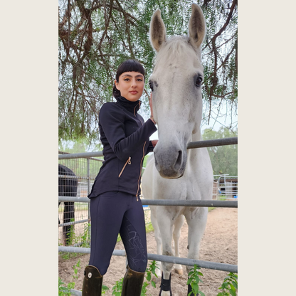 Black Silicone Grip Breeches with Belt Loops