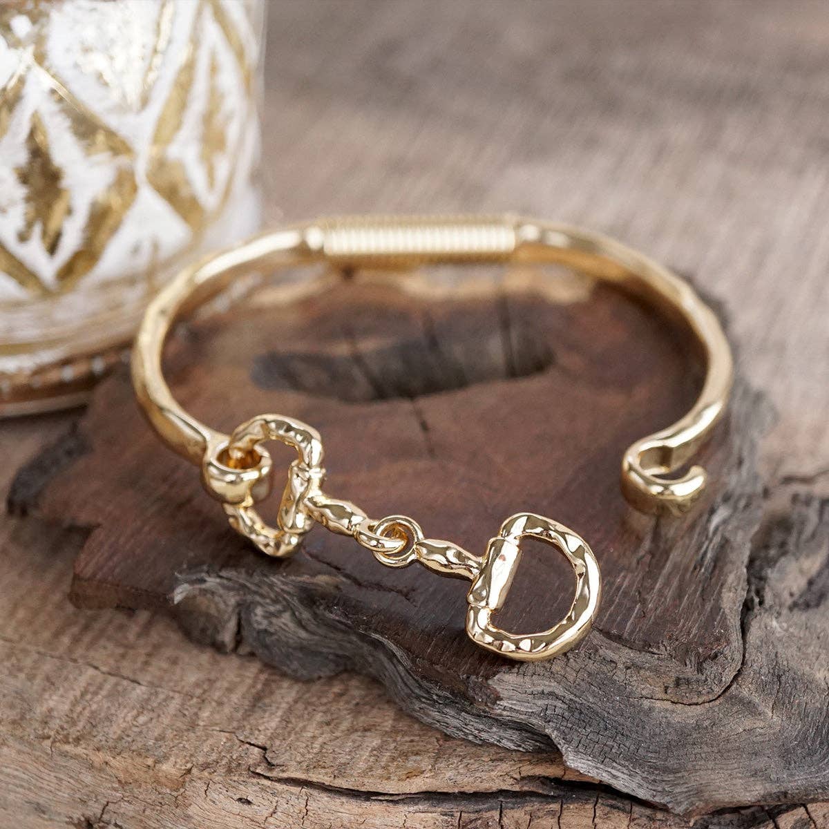 Rider’s Curve – Hinged Horse Bit Bracelet