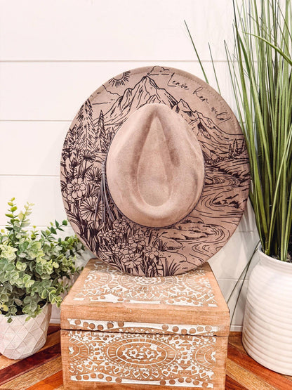 Engraved Floral Mountain Hat