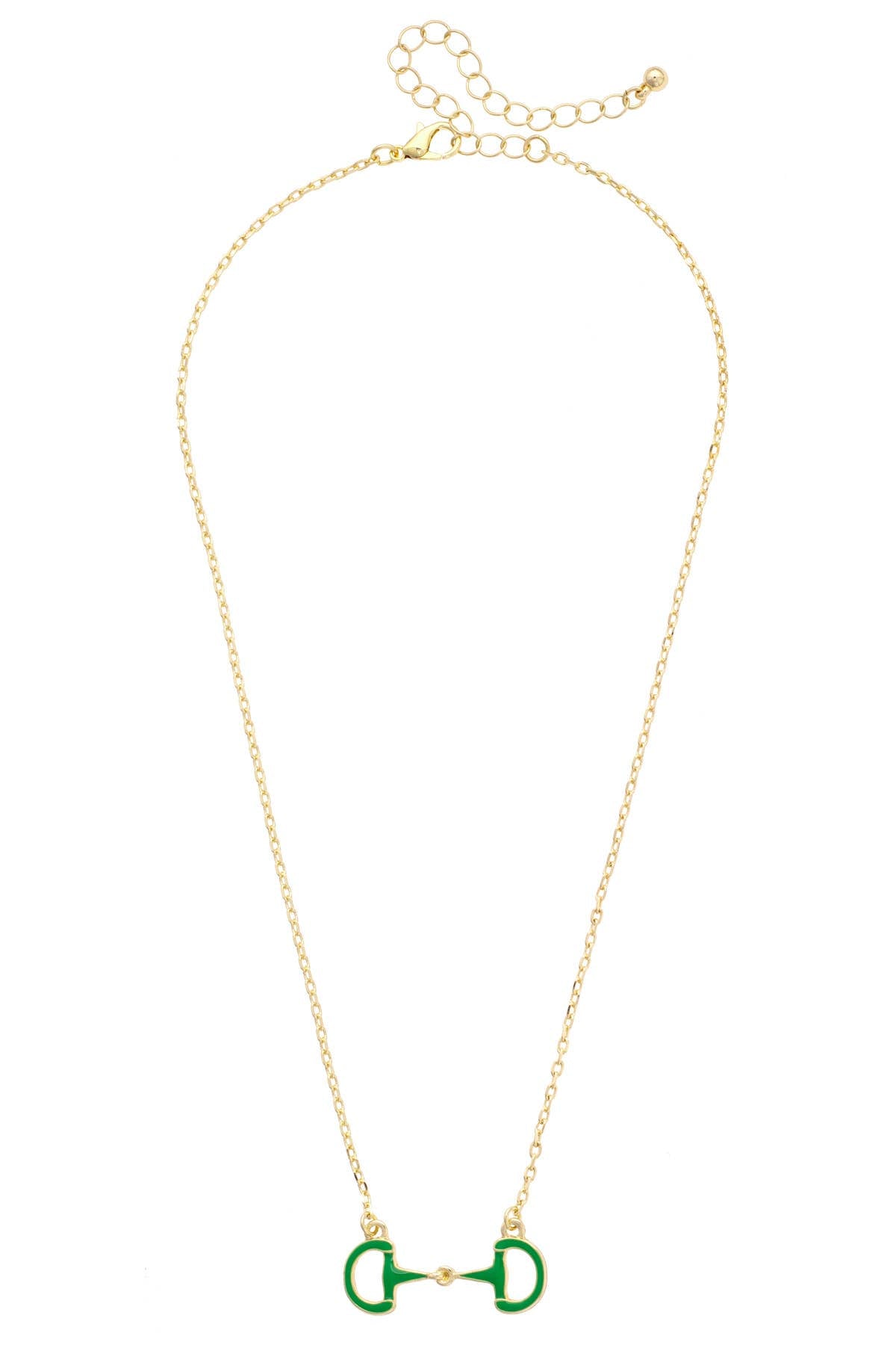 Eclipse Enamel Horsebit Necklace