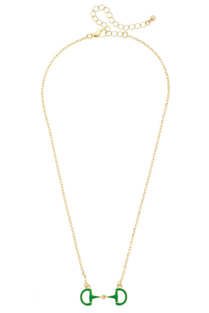 Eclipse Enamel Horsebit Necklace